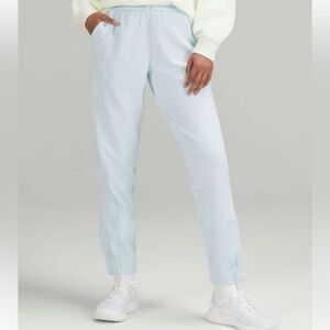 Lululemon Brushed Softstreme Ribbed High Rise Joggers Powder Blue - size 6
